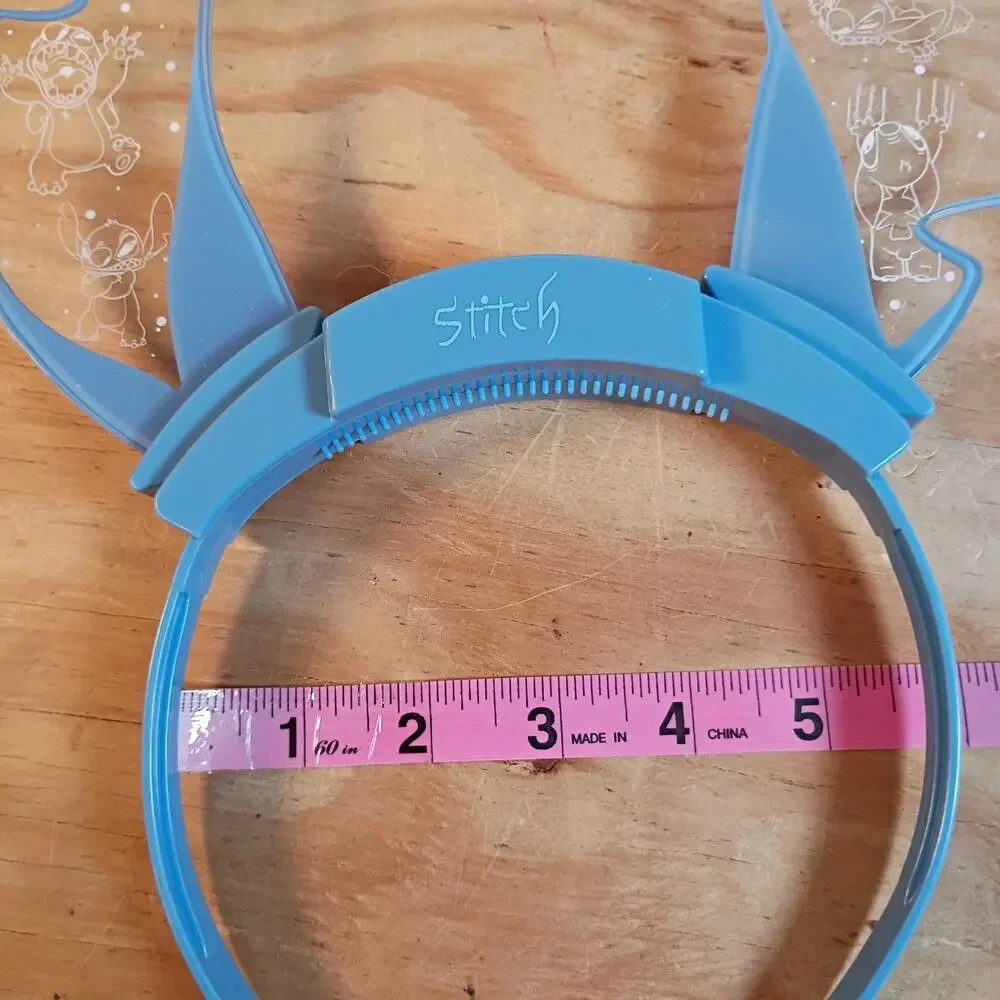 Lilo & Stitch Light Up Ears Headband Blue Clear Acrylic LED Glowing Disney